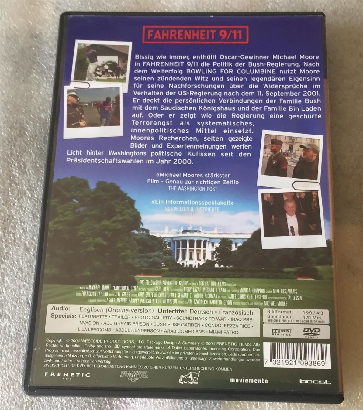 Tutti i DVDs: Michael Moore's Fahrenheit 9/11 2DVD Edition Comme neuf – Nuovo (secondo la descrizione) da Genève venduto da Cockattoo 1