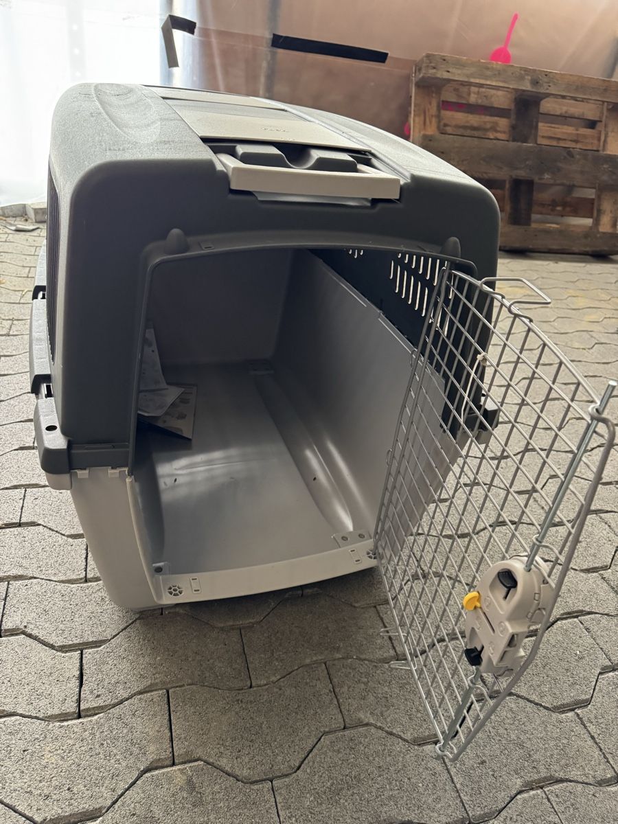 Gabbie, trasporto & Sicurezza: Grosse, graue Hunde-Transportbox mit Ro – Nuovo (secondo la descrizione) da Pfaffnau venduto da Jkay23 3