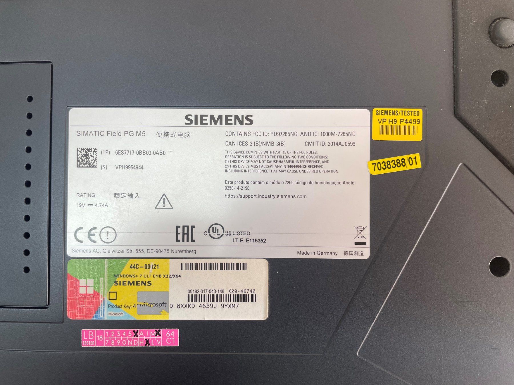Notebook: Siemens Simatic Field PG M5 Top Zustand – Usato da Sulz LU venduto da Elektrofachverkauf 7