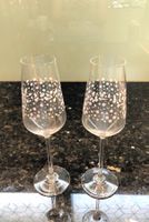 2er Set Proseccogläser mit Schneeflocken-Motiv
