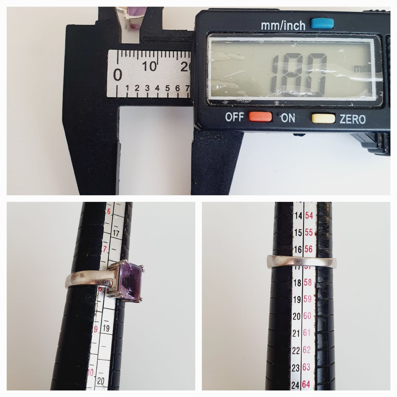 Anelli: Silberring 925  mit einem hellvioletten Stein gr. 18 mm – Usato da Kreuzlingen venduto da Wunderkiste123 9