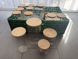 Zylinder Vasen/ Vorratsgläser Glas mit Deckel