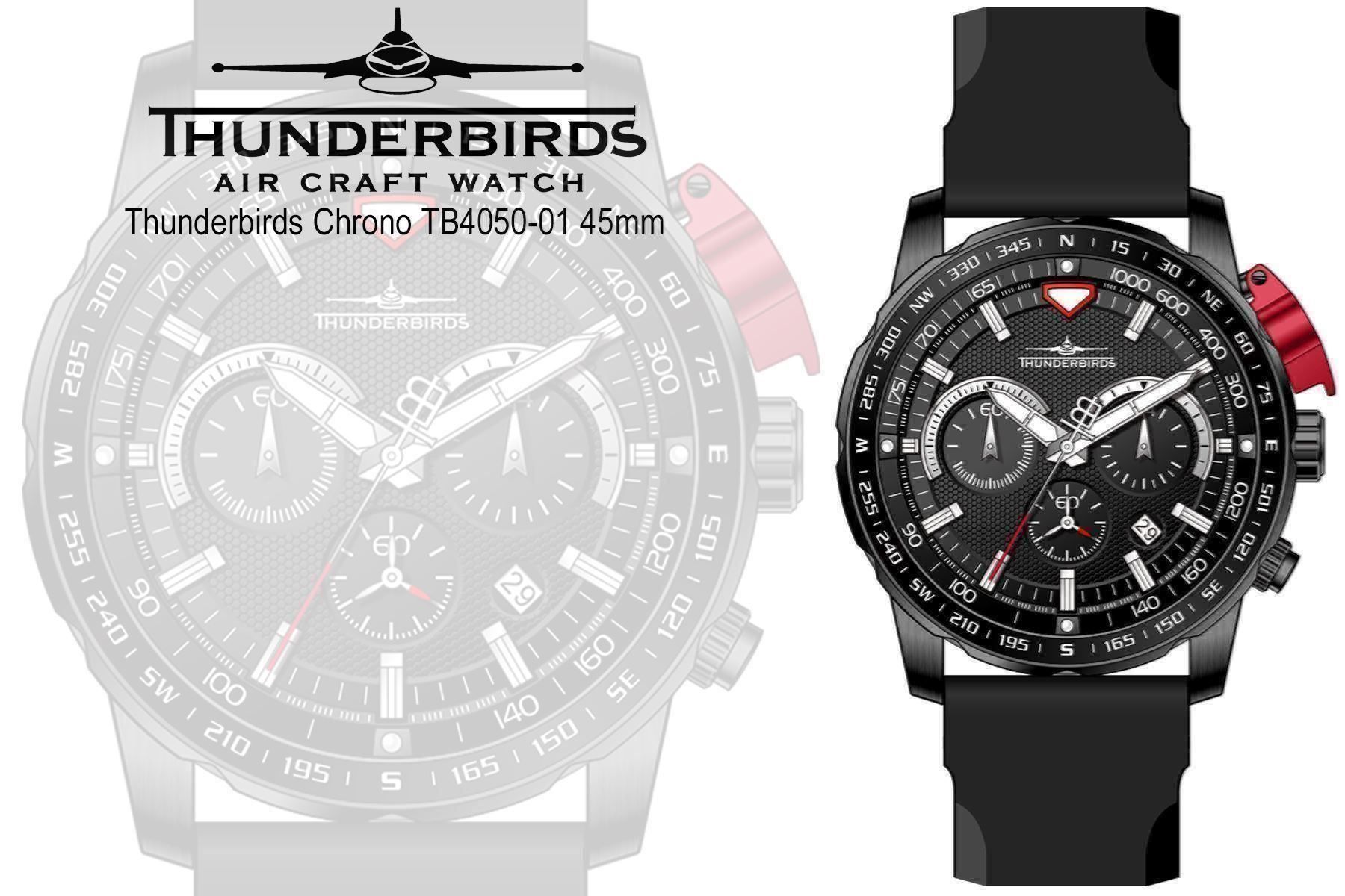 Orologi: Thunderbirds Chrono TB4050-01 schwarz – Nuovo e nell'imballaggio originale da Wittenbach venduto da uhrenshop24swiss