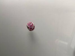 Charm rosa con strass, marca Amore & Baci