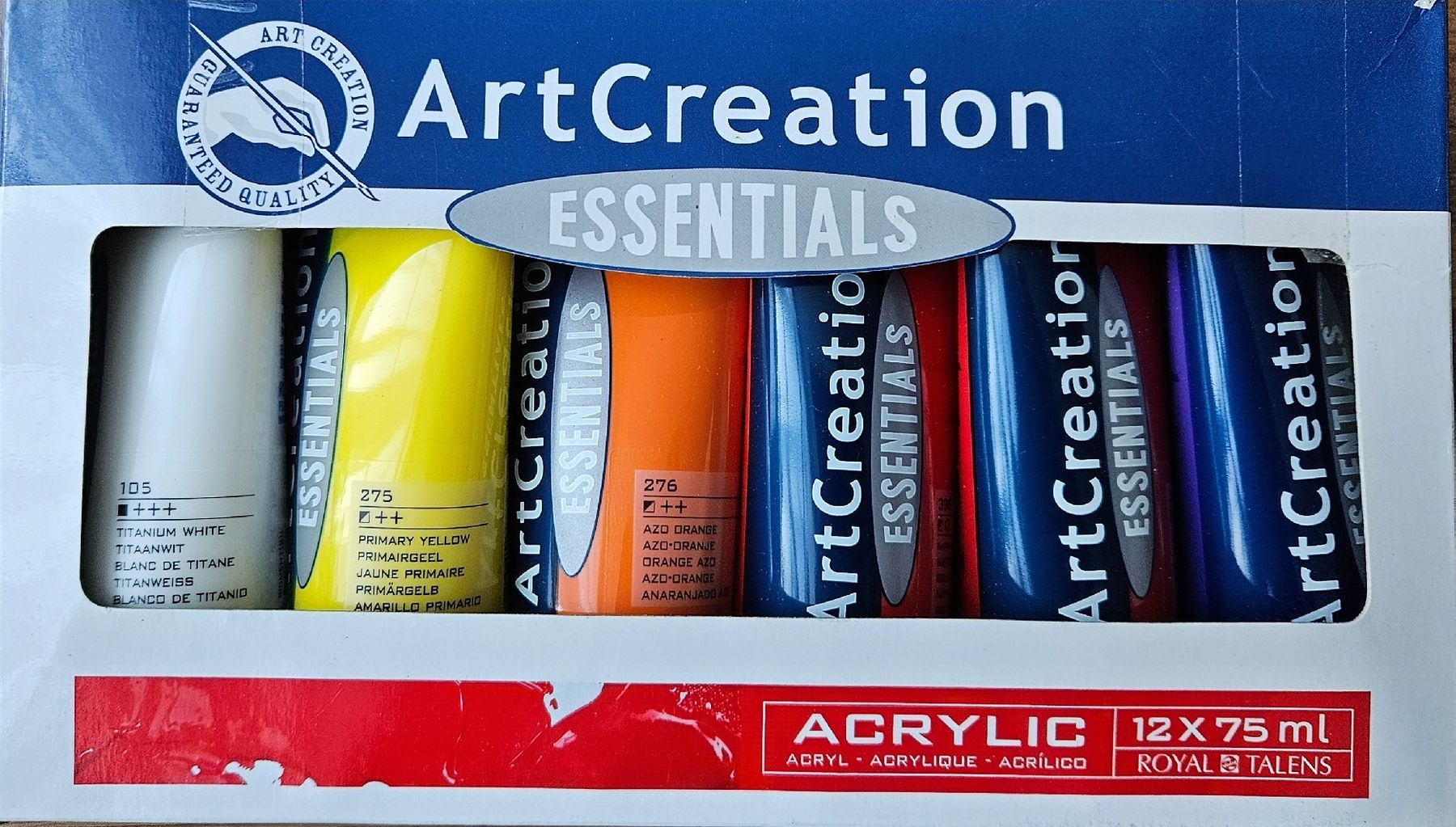 Colori: ArtCreation Essentials, 12 Acrylfarben, 75 ml, ungebraucht! – Nuovo e nell'imballaggio originale da Kreuzlingen venduto da chr_pfn9