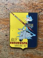 Plaque de calandre Rally Eurovespa Barcelona 1957