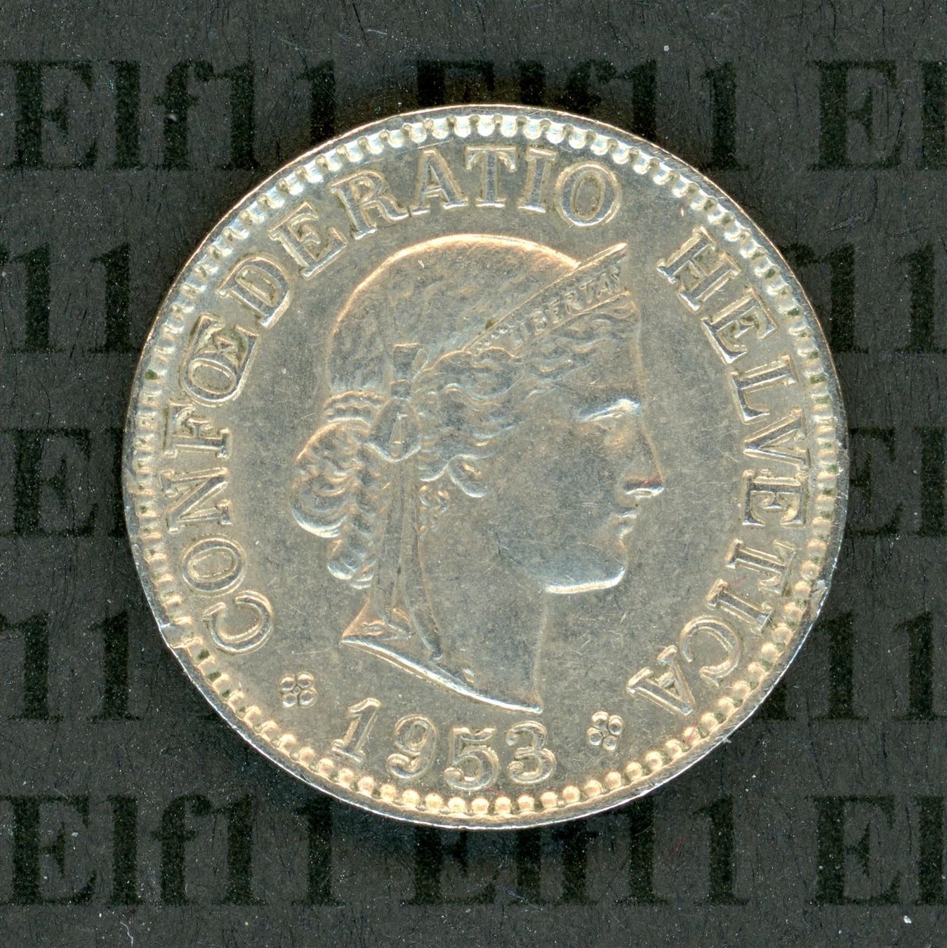 Tutti le monete: CHF___0.10 1953 vz+ 10 Rappen – Usato da Widnau venduto da Elf11