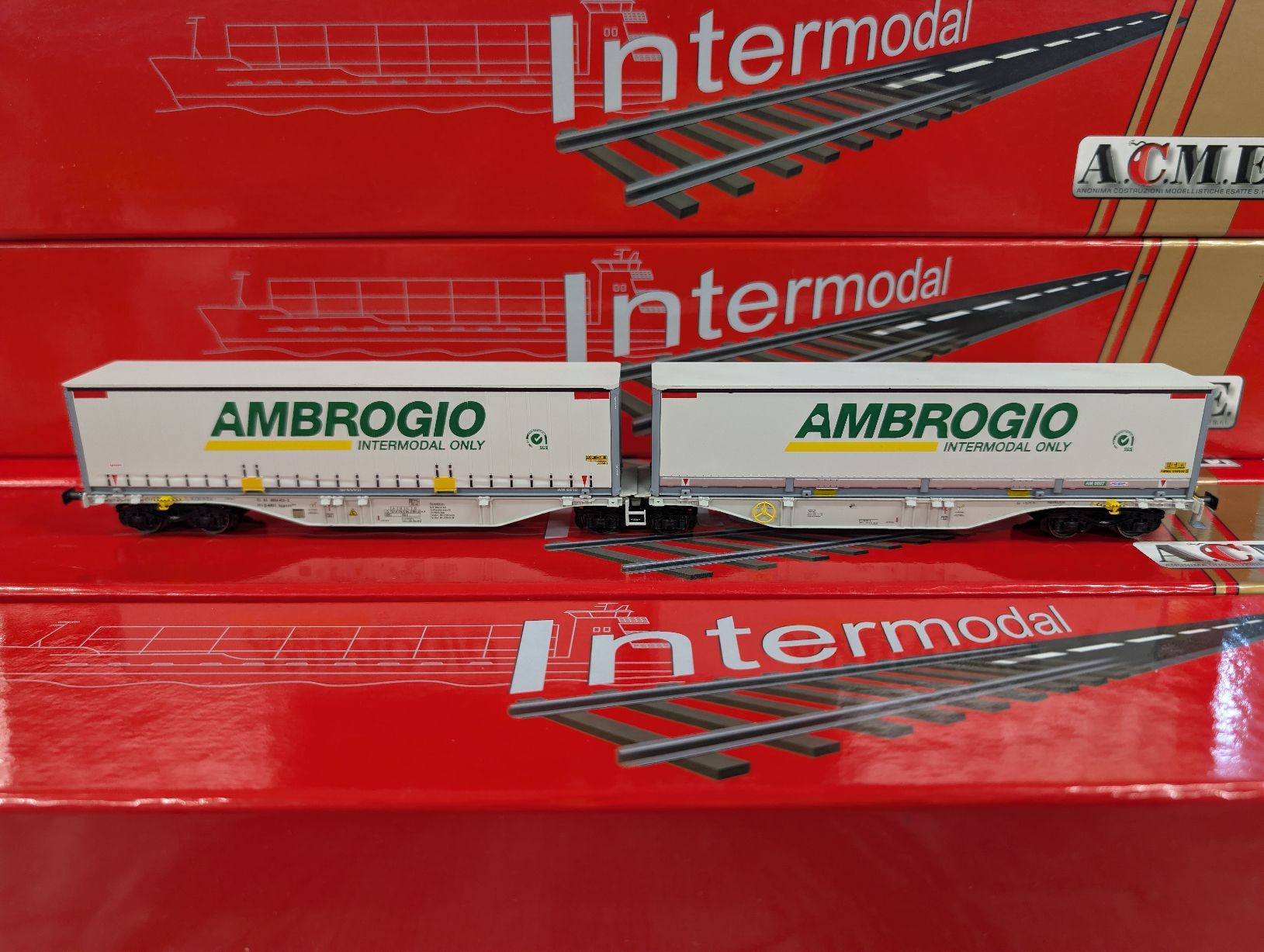 ACME Modellini di ferrovie: ACME 40263 Ambrogio containers Sggmrss – Usato da Nods venduto da Dr-HAG