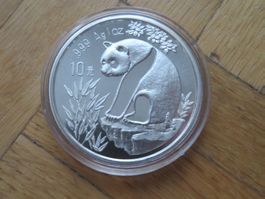 China 10 Yuan Panda Münze 1993 / 1Unze Silber selten