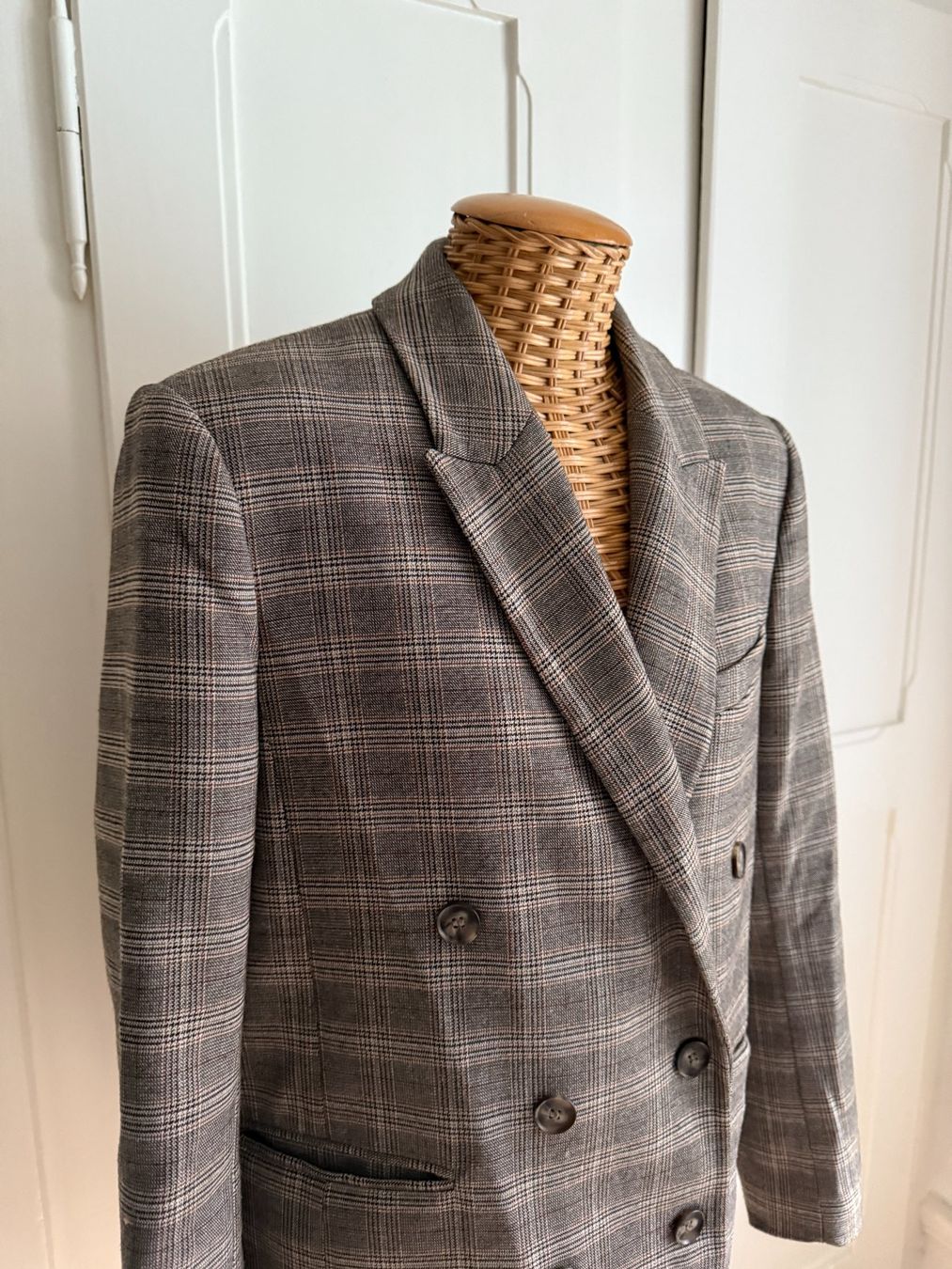 Zara Jacken: ZARA- Longblazer beige kariert M – Gebraucht aus Zürich von Diazaio 1