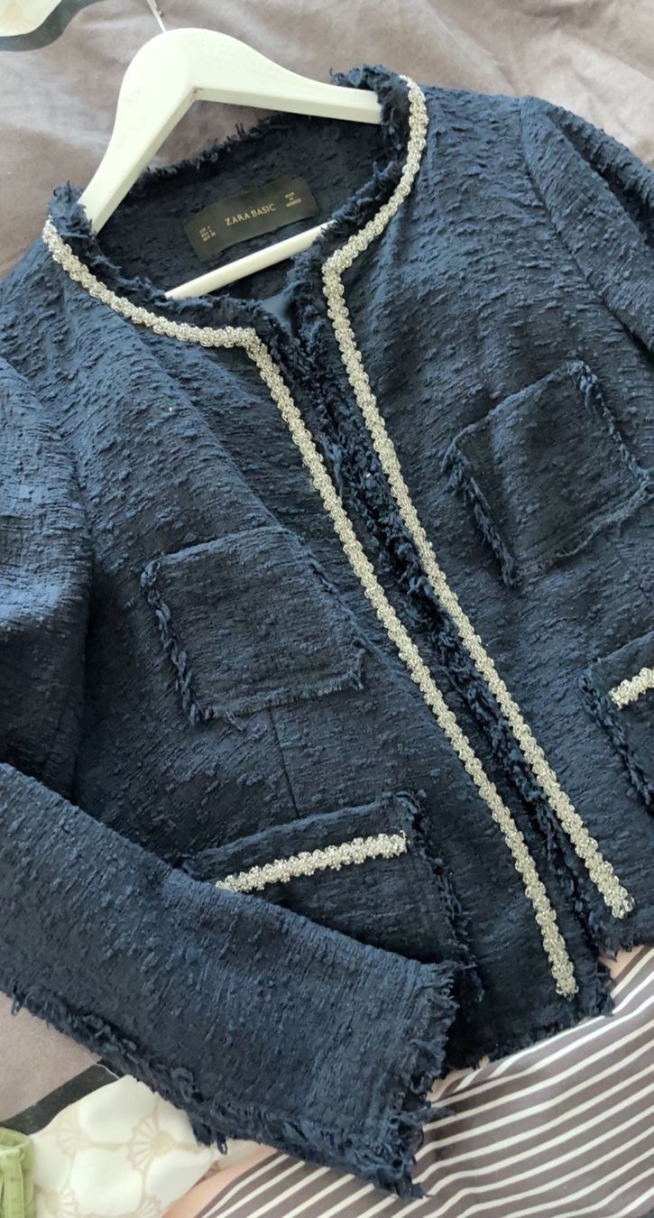 Zara Jacken: Tweed Blazer / Jäckchen Damen L – Neu (gemäss Beschreibung) aus Winterthur von Deal246 2