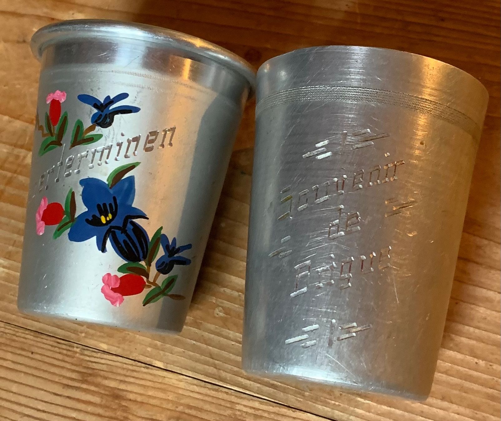 Tazze: 2 Stk Souvenir-Alubecher – Usato da Goldingen venduto da Bergler012 1