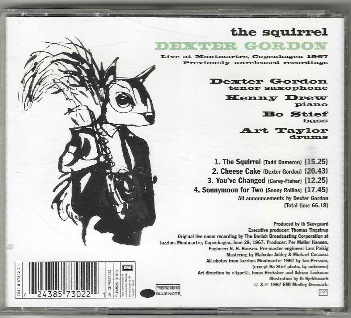 CDs: Dexter Gordon – The Squirrel – D'occasion à Genève par CDLPBookS 1