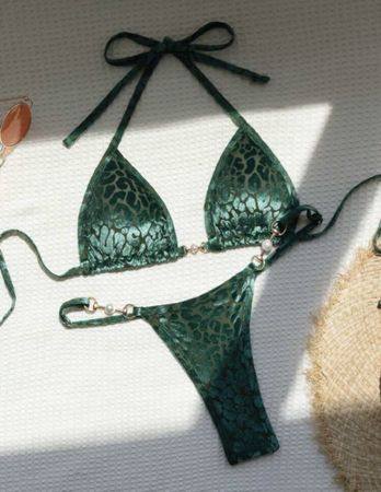 Maillot de bain vert foncé L 👙