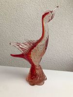 Magnifique oie en verre rouge, décoration d'intérieur!