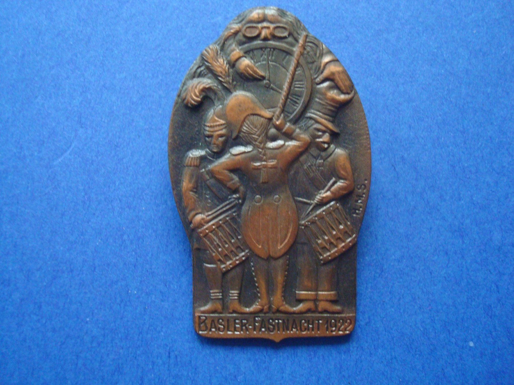Placchette & Badge: Plakette 1922 Kupfer – Usato da Riehen venduto da Baerewaegli