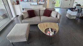 Canapé 3 places + pouf Pfister