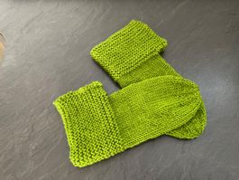 Handgestrickte Bettsocken m.doppelter Wolle ges. 38/39
