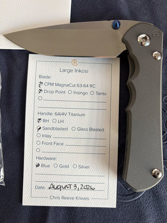 Chris Reeve Large Inkosi - Plain - Drop Point (MagnaCut) (Neu (gemäss ...