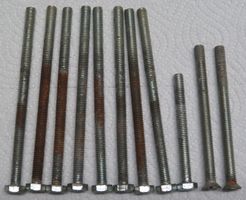 11 Sechskantschrauben / Senkkopfschrauben lang, M6