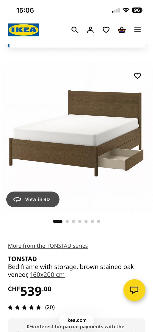 Ikea Lits: Tonstad Bett (bed) – D'occasion à Zürich par wil_9hpz 4