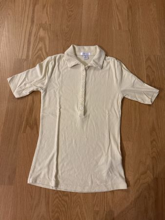 Damen Polo Amisu gerippt hellgelb Grösse XS