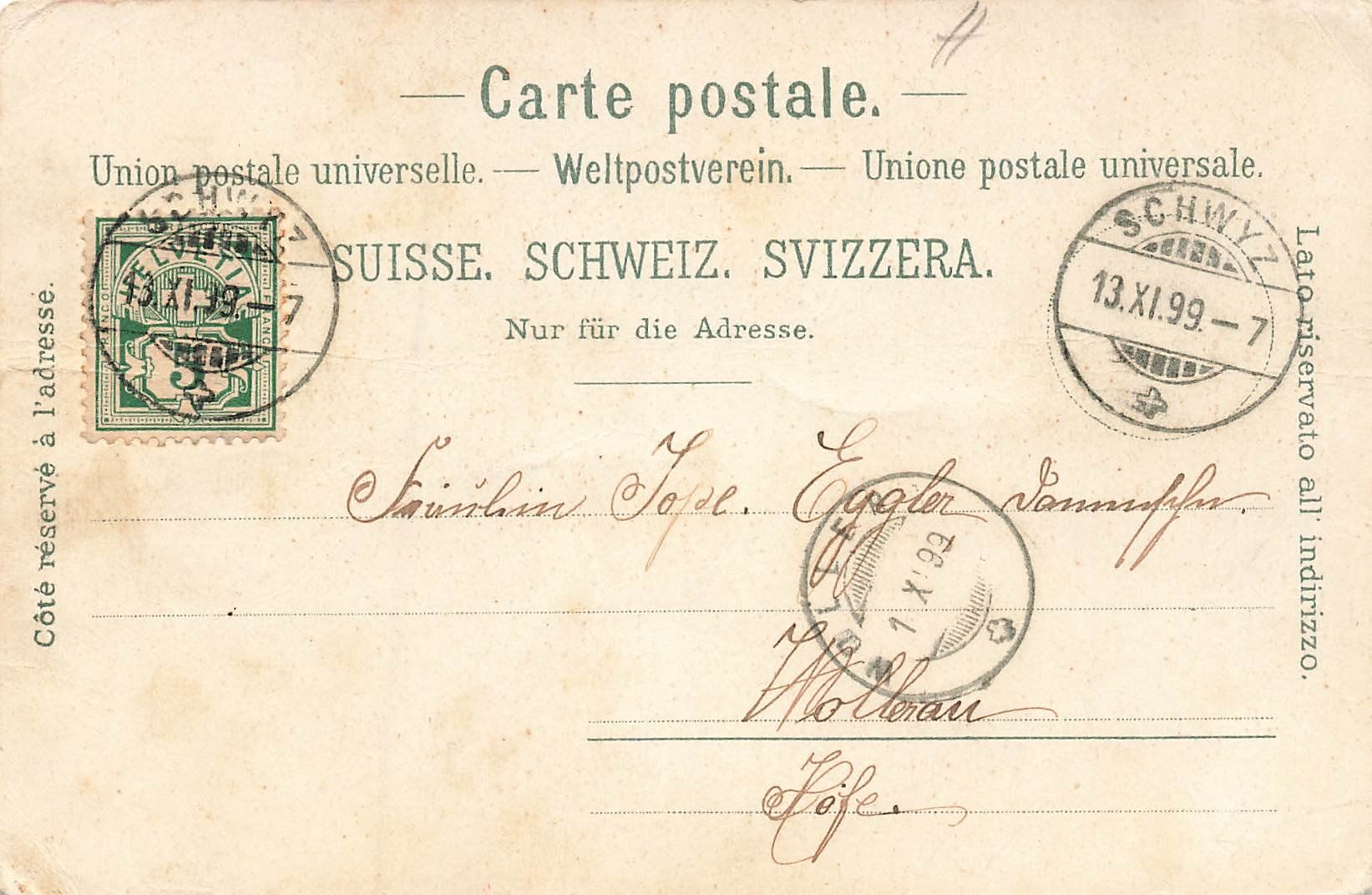 Cartoline postali: Gruss aus Schwyz – Usato da Schwyz venduto da Seffi56 1