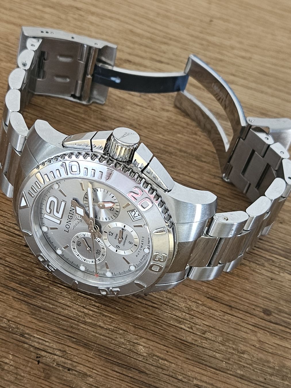 Longines Orologi: Longines hydroconquest Automatic Herrenuhr Chrono 47mm – Usato da Flamatt venduto da pie_f9zm 8