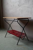Guéridon porte revues porte disques style midcentury table