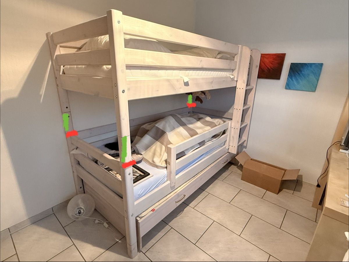 Micasa Betten: Micasa Flexa, Holzbett weiss mit Leiter guter Zustand – Neu (gemäss Beschreibung) aus Röschenz von Sandro1981 1