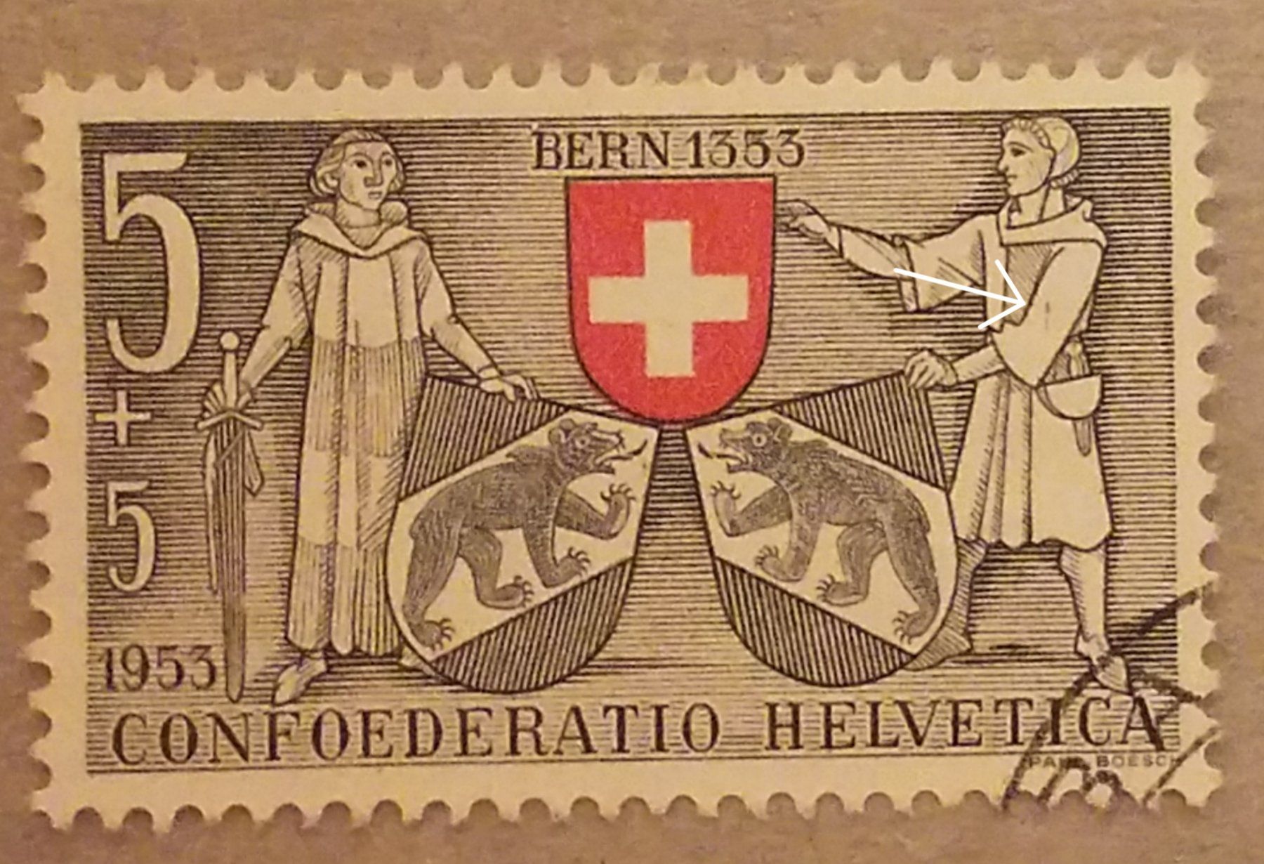 Tutti i francobolli: 424) Abart Fleck im Arm – Usato da Baden venduto da Eggi