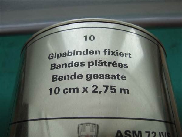 Kit bricolage: 10 Gipsbinden 10 mal 275 cm in Rollen in Konservendose – Nuovo e nell'imballaggio originale da Wiesendangen venduto da Baro