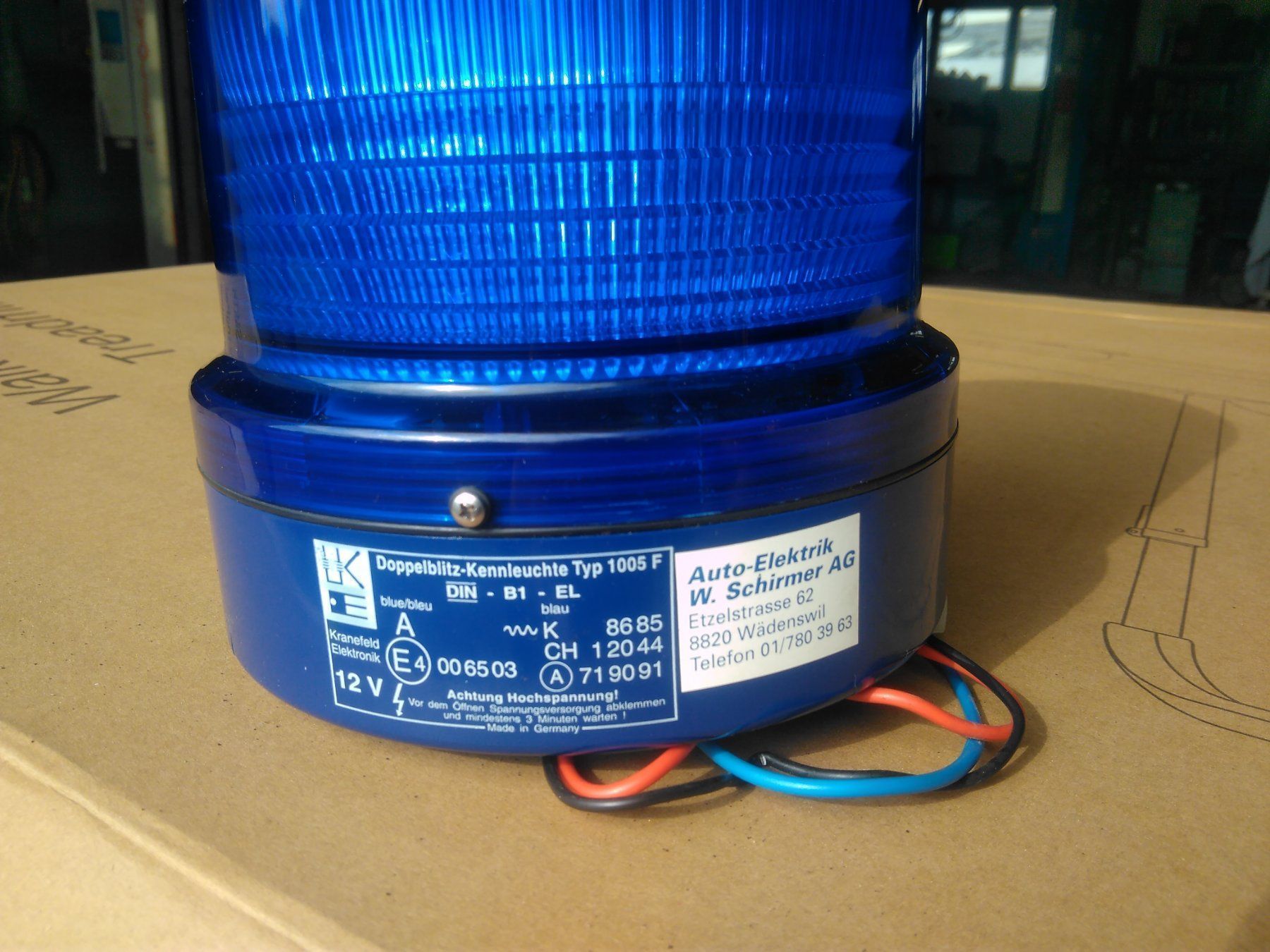 Flash: Doppelblitz Kennleuchte 12 Volt Blau – Usato da Zihlschlacht venduto da Kreis68 1
