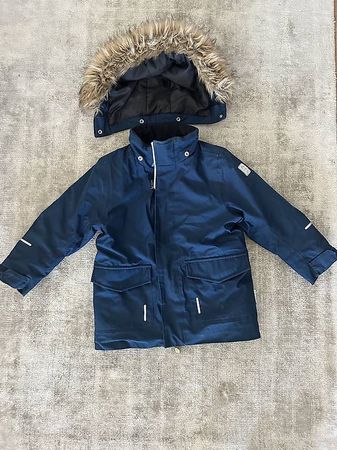 REIMA WINTERJACKE SKI JACKE BLAU GR 104 3-6 JAHRE