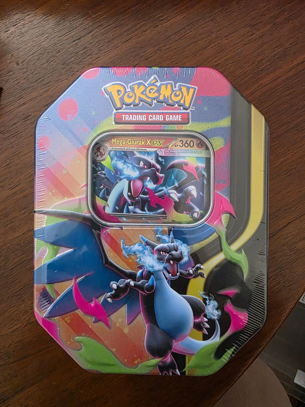 Karten: Pokemon Mega Glurak X ex Tin-Box – Neu und originalverpackt aus Winterthur von Edu_liebt_Spiele