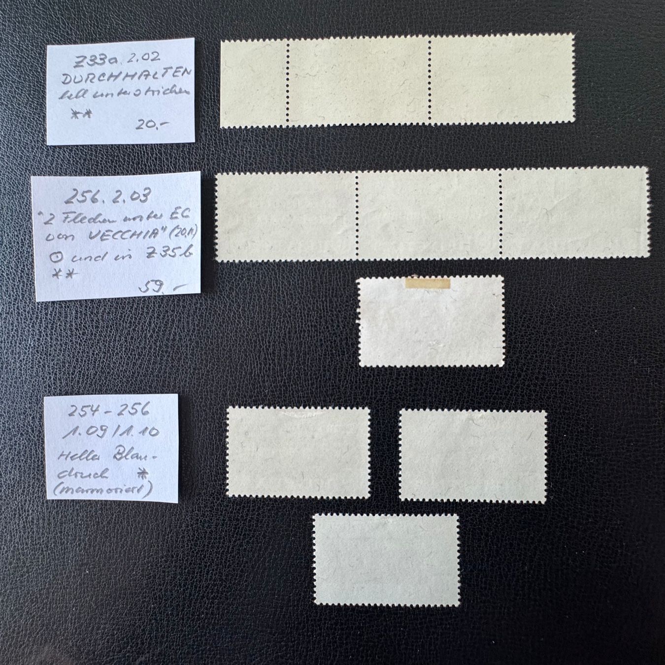 Alle Briefmarken: Altstoffverwertung 1942, Abarten, postfrisch/ungebraucht – Gebraucht aus Stallikon von HILDECH1 5