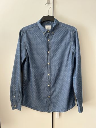 Sfera Men blue cotton Shirt, Slim Fit, Size L