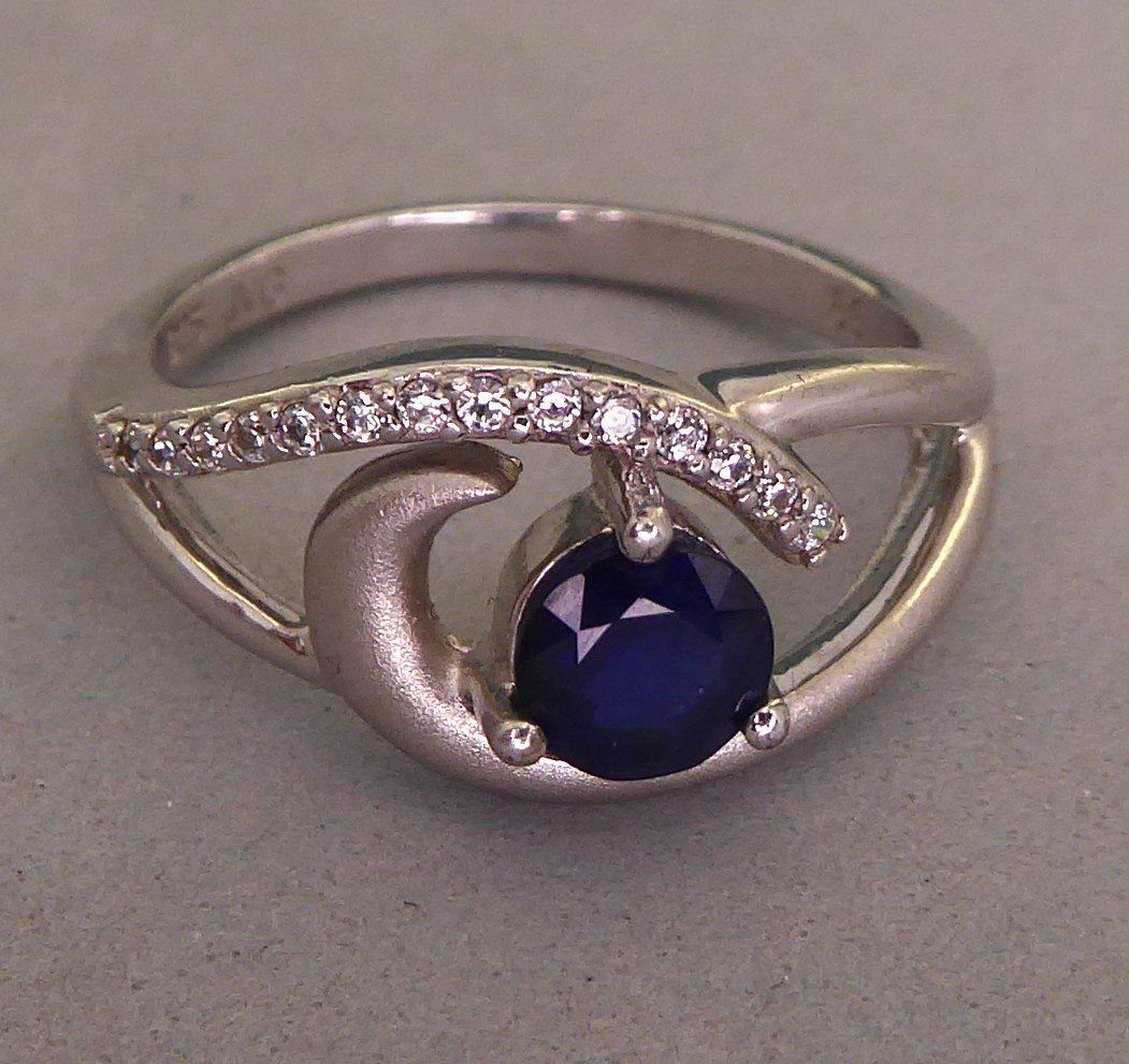 Bagues: Ring 925 Silber rhodiniert, mit echtem blauem Spinel – D'occasion à Muri AG par Lineli2020 4