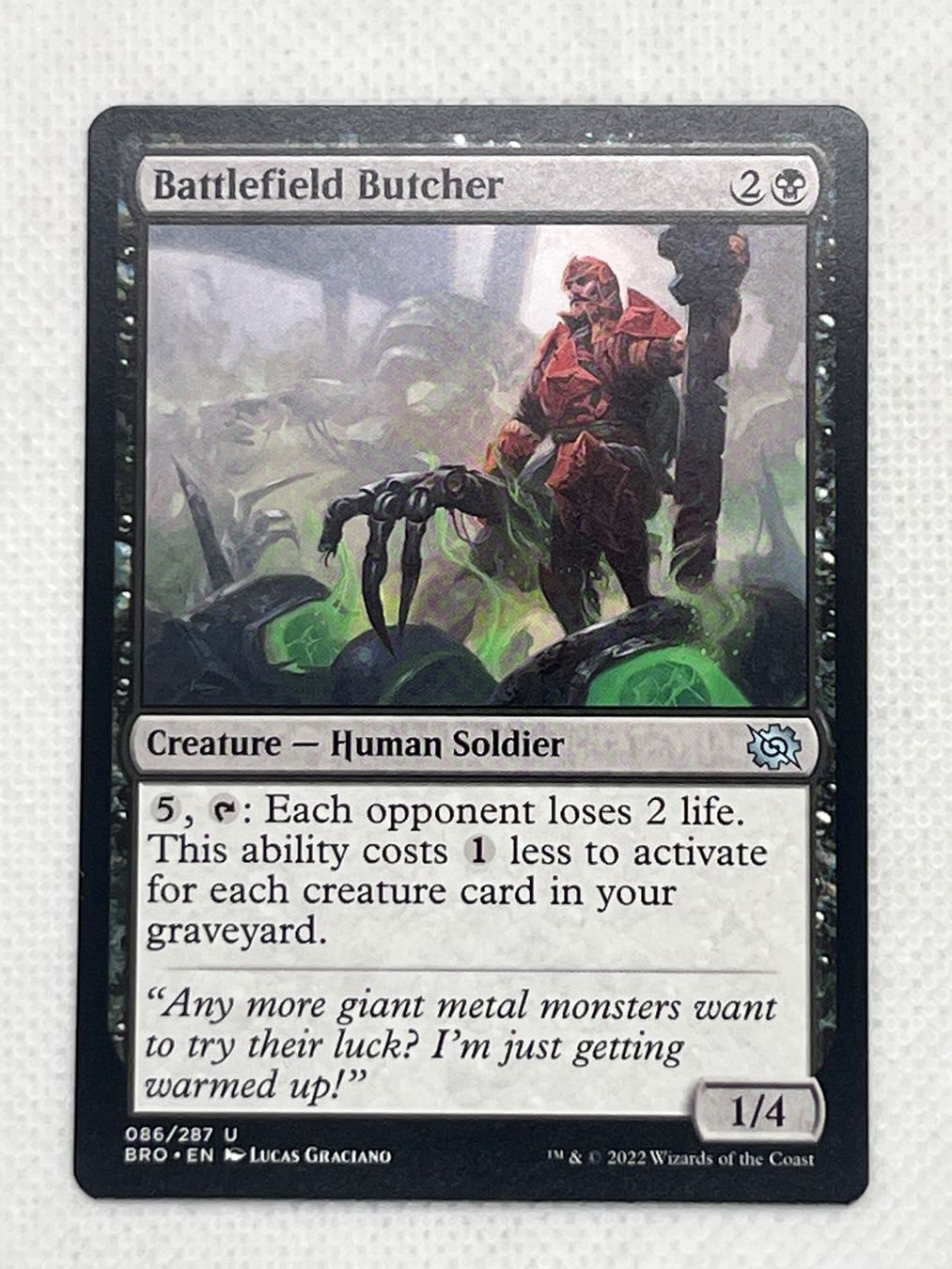 Magic The Gathering Carte collezionabili: MTG Battlefield Butcher BRO 086 Englisch Uncommon – Usato da Hinterkappelen venduto da Kim1992
