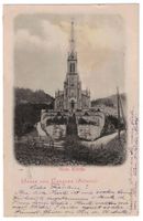 Gruss aus Lungern - Neue Kirche, gelaufen 1900