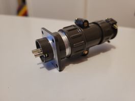P20-2 "Flugzeug" Stecker und Buchse Aluminium 2 Polig Massiv