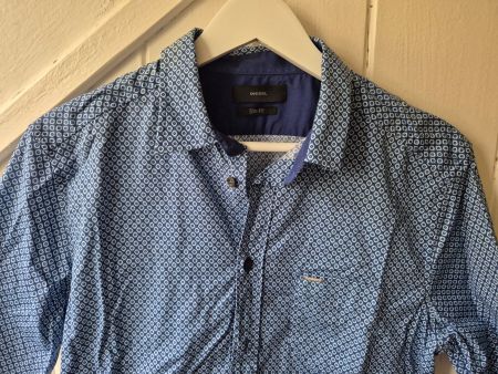 Hemd kurzarm Diesel Gr. L Slim Fit Kleider Shirt Motiv