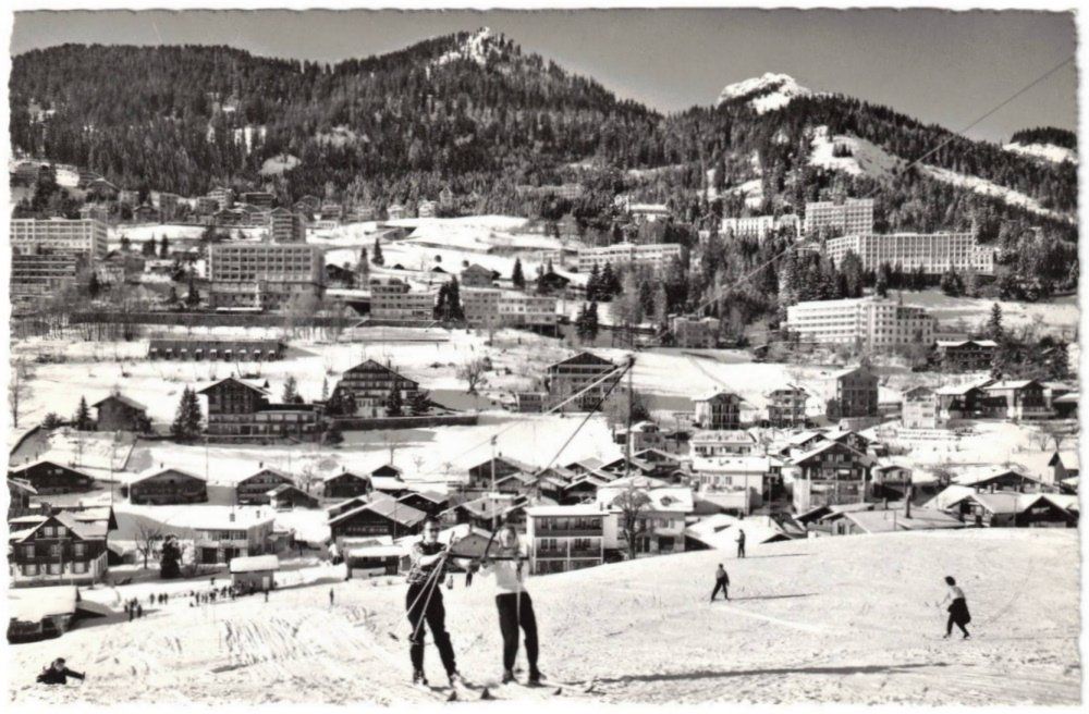 Ansichtskarten: Leysin - Skilift Gorbelet mit Leysin – Gebraucht aus Binningen von Mountainrider