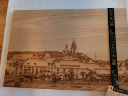 Neues Küchenholzbrett Kadastar mit der Solothurner Skyline
