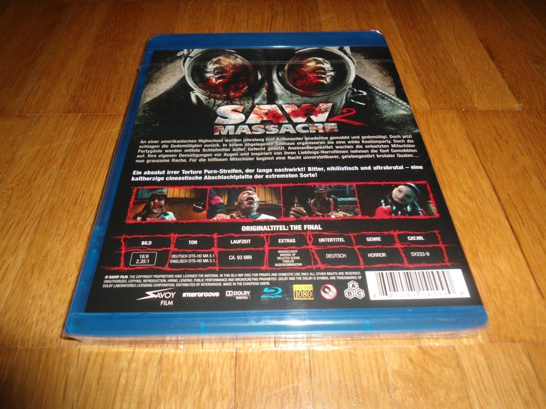 Tutti i DVDs: Saw Massacre 2 - BLU-RAY - UNCUT – Nuovo e nell'imballaggio originale da Basel venduto da havsok 1