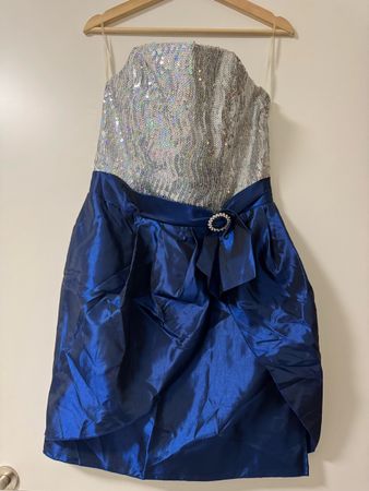Pailetten Kleid Navy Blau (Grösse 40)