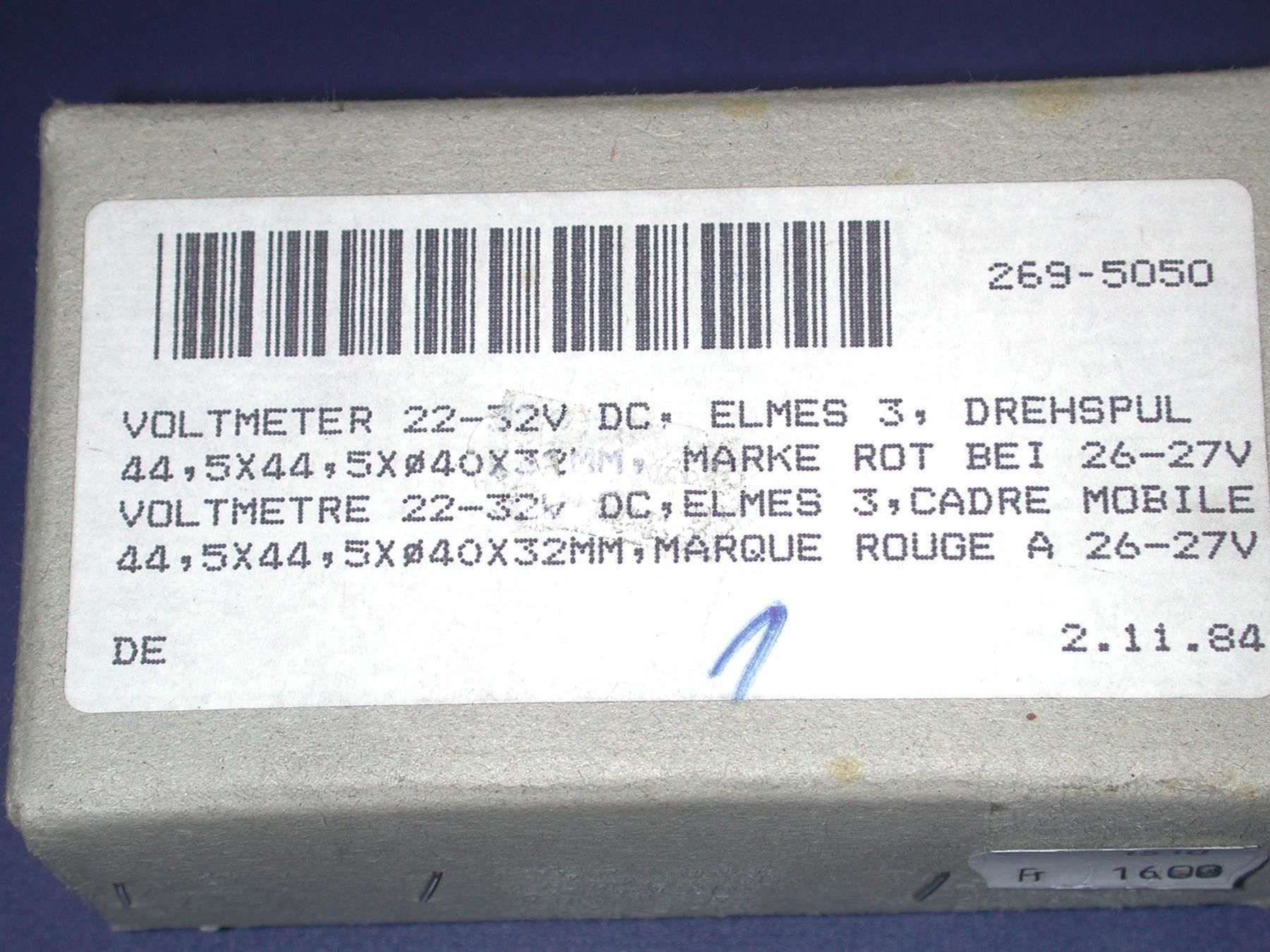 Mesurer: Voltmeter. – Neuf (Voir description) à Thun par Amye 2