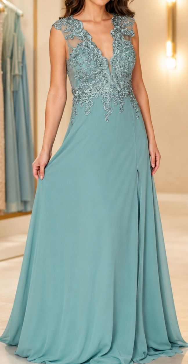 Kleider: Abendkleid Taft lang türkis Grösse 38 neu – Neu und originalverpackt aus Gossau SG von miprix