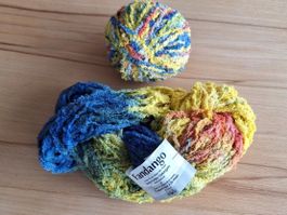Chenille Naturgarn handgefärbt Fandango 2 Stränge à 100 g