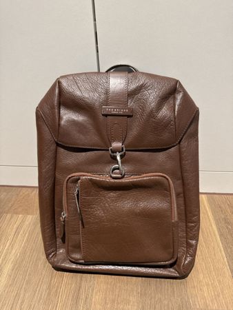 Rucksack The Bridge Leder braun gebrauchter Zustand